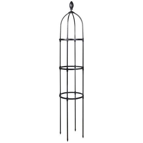 royaluxe-Tuteur de Jardin 145 cm Colonne rosiers Support pour Plantes grimpantes Ø 31.7 cm Obélisque de Jardin - RWTuteur pour végétaux