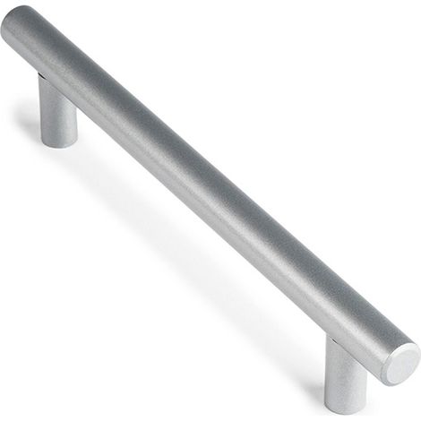 Blister mit 4 Möbelgriffen aus Edelstahl und Aluminium, Mod. 891h, 128 mm Zwischenpunkte REI