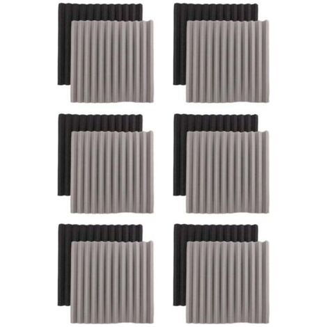 12Pcs Acoustic Foam Board,Studio Wedge Tile,Acoustic 2.5X30X30cm