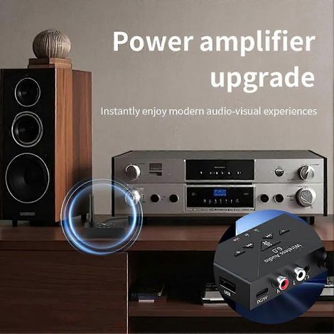 emetteur et recepteur bluetooth 6 0 adaptateur audio sans fil a faible latence interface aux rca 3 5 mm qualite sonore hi fi compatible avec les haut parleurs d ordinateur