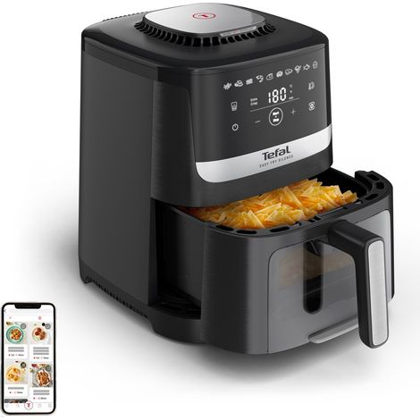 Tefal Easy Fry Silence EY5568E0 Friggitrice singola 5 L Friggitrice ad aria calda a libera installazione de Nero, Acciaio inox (1/5)