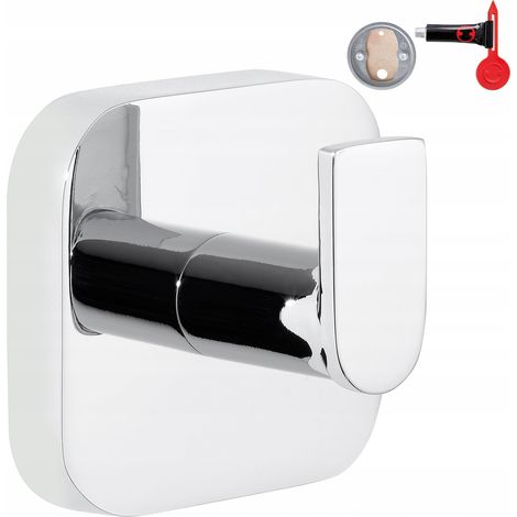 Gancio portasciugamani da bagno, supporto da parete per porta, SENZA FORATURA tesa (1/5)