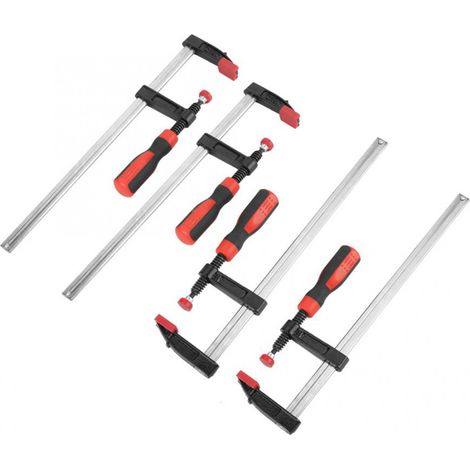 Kit de 4 serre-joints en F robustes pour le travail du bois, clips de barre à glissement rapide, kit d'outils à main pour bricolage, 50 x 300 mm (1/5)