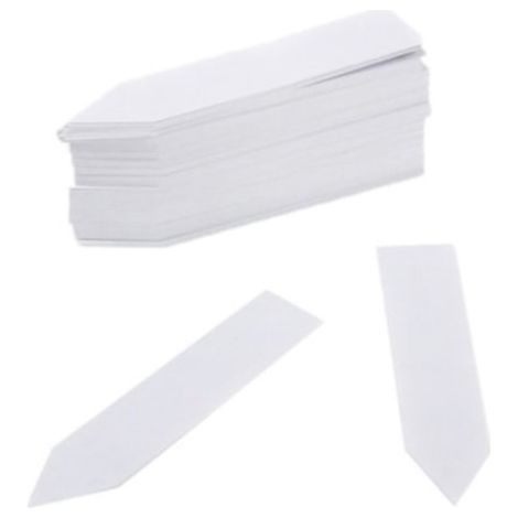 Étiquettes de jardin pour plantes, 100 pièces blanches, 10 x 2 cm (1/5)