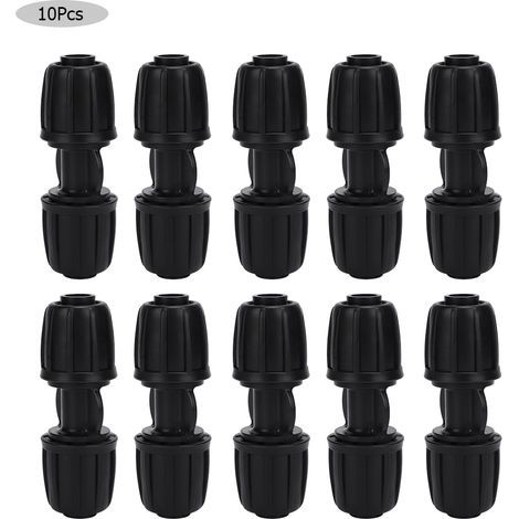 GARRYFIZH Connecteur d'eau droit, raccord d'irrigation goutte-à-goutte de jardin pour tuyau PE de 16mm, 10 pièces
