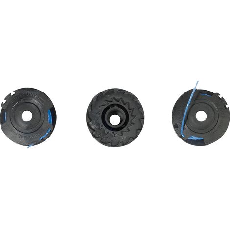 Lot de 3 Bobines Simple Fil Ø 1,65mm, Longueur 4,9m pour Coupe-Bordure Électrique sur Batterie - Fil Résistant et Durable - Compatible Plusieurs Modèles - RAC125 (1/5)