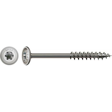 Spax Vite per la costruzione in legno acciaio inossidabile A2, Ø 6 mm,6 x 140 mm,100 Stk. - Profi Box