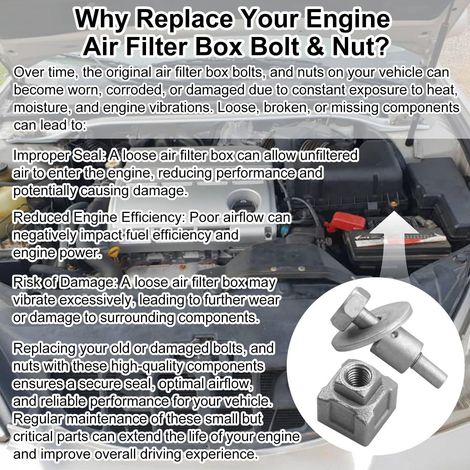 Air filter screws and nuts suitable for Highlander and Camry 90099-04593 90099-05286 (1/4)