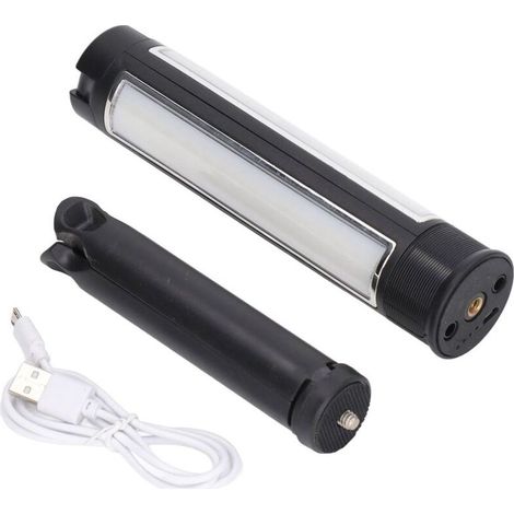 Lampe de travail LED pliable à trois faces avec trépied et chargement USB, idéale pour la photographie en extérieur et le camping (1/5)