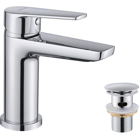 robinet salle bain en laiton avec bonde de lavabo G1" 1/4 (1/5)