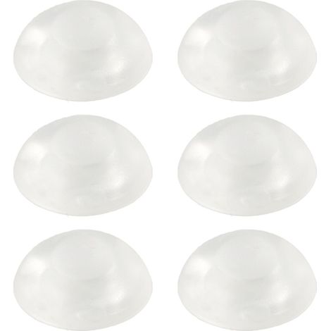 vasalat Wandtürstopper Set - Türpuffer 32mm, Höhe 12mm - Türstopper selbstklebend ideal zum Schutz von Wand & Tür, transparent - 6 Stück (1/3)
