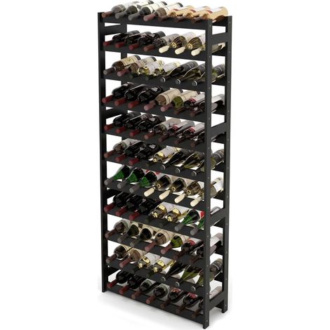Wine Bottle Holder Rack, Walnut, Horizontal Storage (1/5)