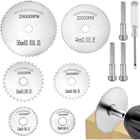 10 Pièces disques de scie circulaire, disque de scie, lame de scie, pour bois, plastique et métal, compatible avec outil rotatif (1/5)