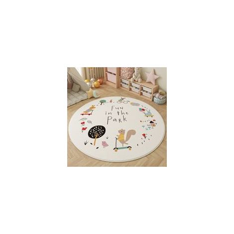 Tapis de décoration Tapis de Zone Lavables Rond Duveteux Grands Coussinets Protecteurs Tapis pour Enfants pour Salon Chambre Tapis de Jeu Enfant Bebe Tapis de Chambre d'enfant 60 cm (1/5)