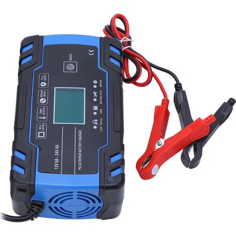 Chargeur de batterie intelligent ABS avec ventilateur de refroidissement, automatique pour voiture AGM, 100-240V AC, prise EU (1/5)