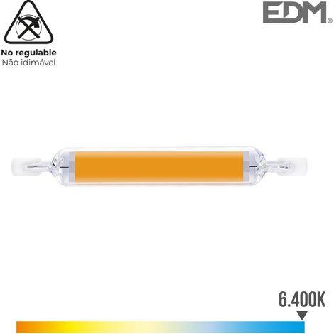 Bombilla lineal led 118mm r7s 12w 1250lm 6400k luz fria ø1,6x11,8cm Edm