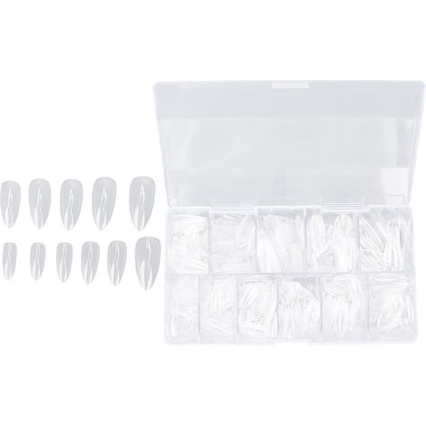 500 pièces Ongles Artificiels Transparents, Kit Manucure Professionnel à Domicile, Accessoires DIY pour Ongles Femmes (1/5)
