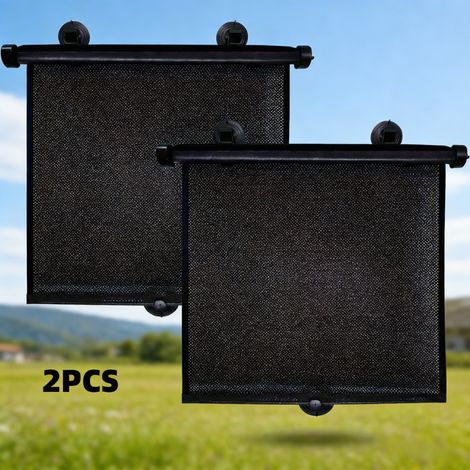 Pare-soleil rétractable pour voiture (lot de 2) – Convient aux balcons et aux vitres de voiture (45 x 50 cm) (1/5)