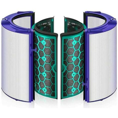 Purificateur d'air 360 degrés en verre HEPA et filtre à charbon actif interne compatible avec Dyson TP04 HP04 DP04 TP05 HP05 scellé en deux étapes 969048-02 969048-03 (1/5)