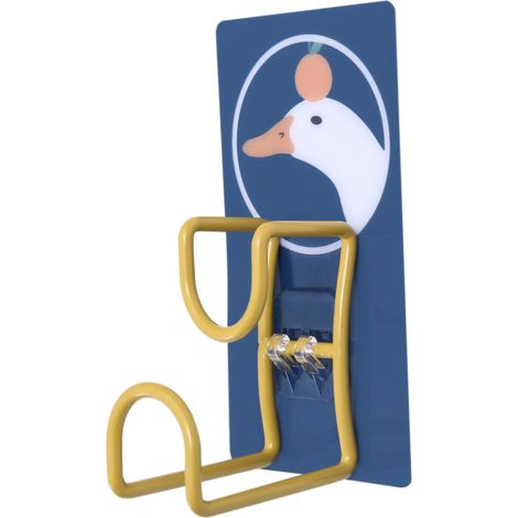 [Toallero] H217 Gancho multifuncional para lavabo “Pato” fabricado en metal recubierto de plástico, 13 cm, con adhesivo de alta resistencia, diseño de dibujos animados para el baño.