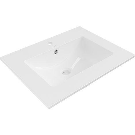 Mexen Atena lavabo empotrado en encimera 61 x 46 cm, blanco - 25016000 (1/5)