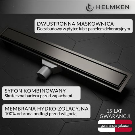 Desagüe lineal Helmken 37201905, 900x70 mm, grafito (1/5)
