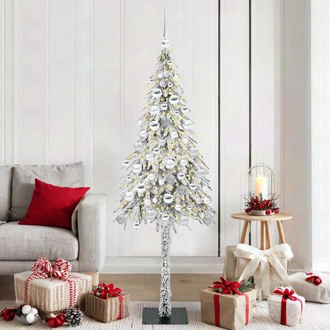 Weihnachtsbaum mit 300 LEDs Weiß 180 cm PE und Stahl