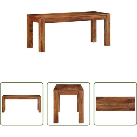 vidaXL Akazienholzbank - Bank 110 cm Massivholz Akazie (1/5)