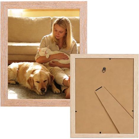 Marco de fotos sencillo, Tamaño XL, Adecuado para fotos de 21 x 29,7 cm, Marco de fotos de madera, Marco de fotos de madera, Marco de fotos DIY (1/5)