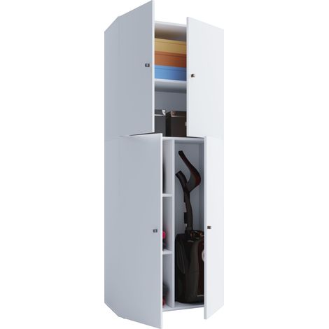 Armadio di pulizia del gabinetto della scopa di legno Lona 70x184x40 - VCM