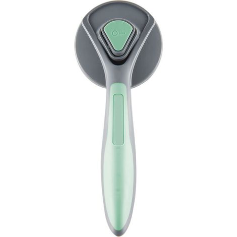 Brosse automatique pour poils d'animaux (chiens/chats), fonction massage, verte (1/2)
