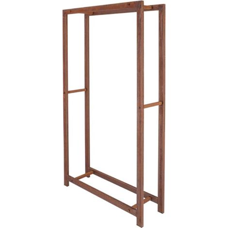 Range bois en fer - Rouillé - L 75,5 x P 23,5 x H 148 cm - Livraison gratuite (1/4)