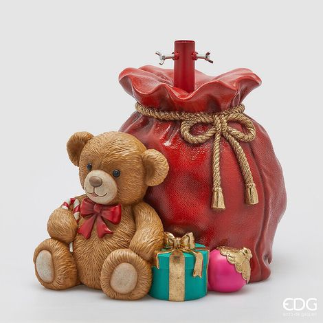 EDG Enzo De Gasperi Base Pino Sacco Reagli Natale H 44 Cm L 45 Cm L 38 Cm Green Red (1/3)