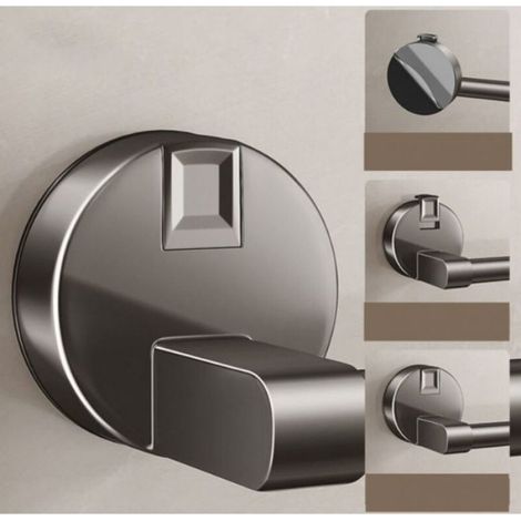 Porte-Serviettes - Ventouse - Aluminium Spatial - 50 Cm - Salle De Bain - Sans Perforation - 1 Piece (1/4)