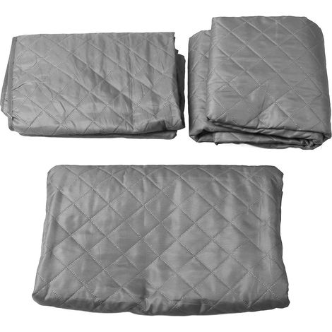 Housse de Canapé Universelle Lot de 3 Pièces en Polyester Gris Anti-Rayures pour Chats et Chiens Protection Meuble Durable (1/5)