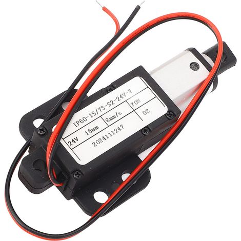 Mini-Elektro-Linearantrieb, 15 mm Hub, 70 N Schubkraft, 8 mm/s Geschwindigkeit, 24 V, kleine elektrische Schubstange (1/5)