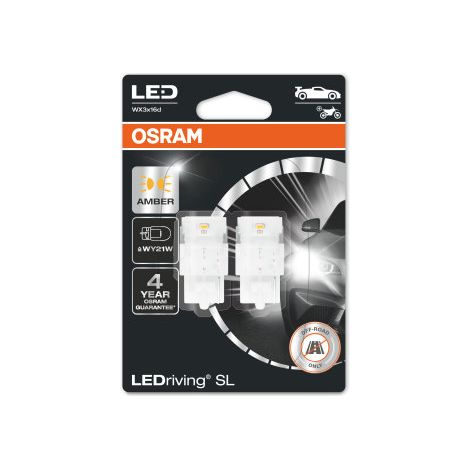 2x Ampoules WY21W LED Orange LEDriving SL 7504DYP-02B WX3x16d 12V 1,4W OSRAM (1/4)