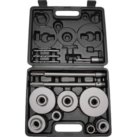 7 Pcs Hole Saws + 3 Connecting Rods – Hammer Drill Kit for Concrete, Brick, and Cement Walls 30-110mm (1/5)