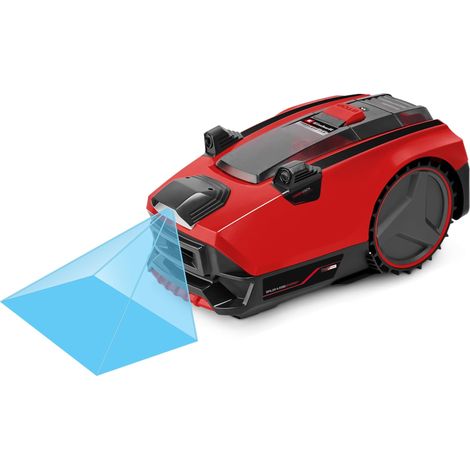 Einhell tosaerba FREELEXO CAM 500 Power X-Change (18 V, la telecamera sostituisce il cavo perimetrale, per 500 m², brushless, fino al 25% di pendenza, larghezza di taglio 18 cm, incl. batteria 3,0 Ah)