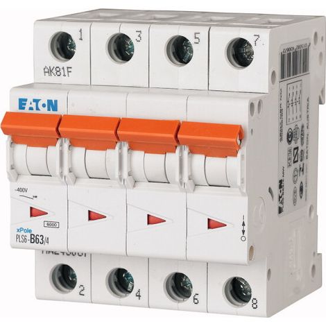 Disjoncteur PLS 4X63A 6kA courbe C (000243093)