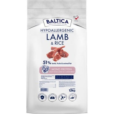 BALTICA NUTRACEUTIC Hypoallergénique Agneau et Riz L/XL 12 kg (1/2)
