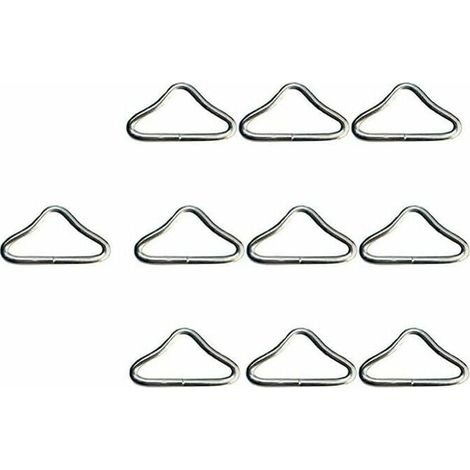 Boucle Triangle - Ressort Trampoline Acier Inoxydable 304 - Pour Tapis Trampoline Rectangulaire ou Ronde - 10 Pièces