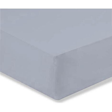 Lenzuolo sopra i ,prodotto in italia realizzato totalmente in cotone colori solidi Grigio - Singolo