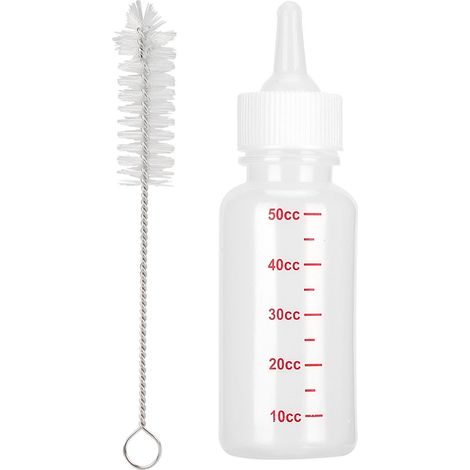 3 pièces/ensemble Silicone Transparent Durable bouteille de lait mangeoire pour chien chat 50ml (1/5)
