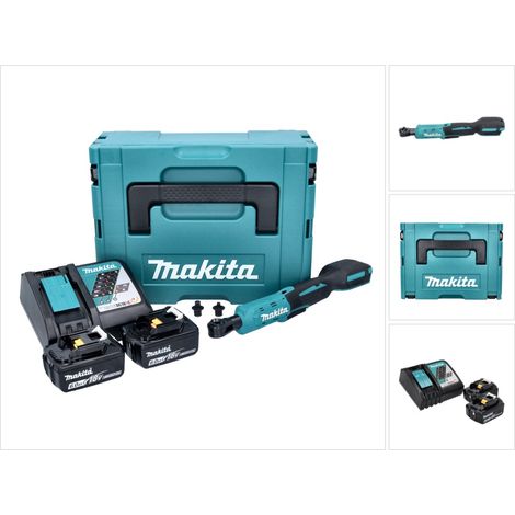 Avvitatore a cricchetto a batteria Makita DWR 180 RGJ 18 V 47,5 Nm 1/4" 3/8" + 2x batteria ricaricabile 6,0 Ah + caricabatterie + Makpac