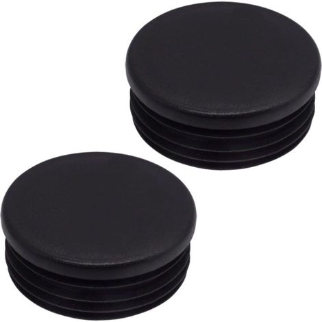 2 Bouchon, Tube Rond 70mm, Plastique Noir RAL 9005, Clture (1/5)