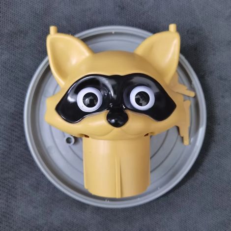 (1 pièce, raton laveur jaune) Porte-papier toilette amusant en forme de chien, raton laveur et mouton - Accessoire de rangement pour salle de bain, cuisine et salon (1/5)