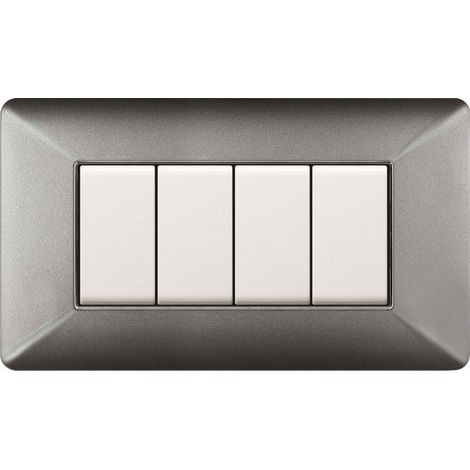 PLACCA EASY MATIX ALLUMINIO NOTTE 4P