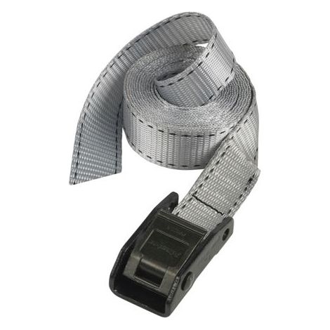 Master Lock 3112EURDAT Gepäckgurt mit Zamak legierten Bügel, Grau, 5 m x 25 mm Gurt (1/4)