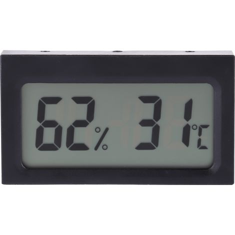Tragbares digitales Thermometer-Hygrometer mit LCD-Anzeige, 0 bis 50 °C, 25 bis 98 % relative Luftfeuchtigkeit (1/5)